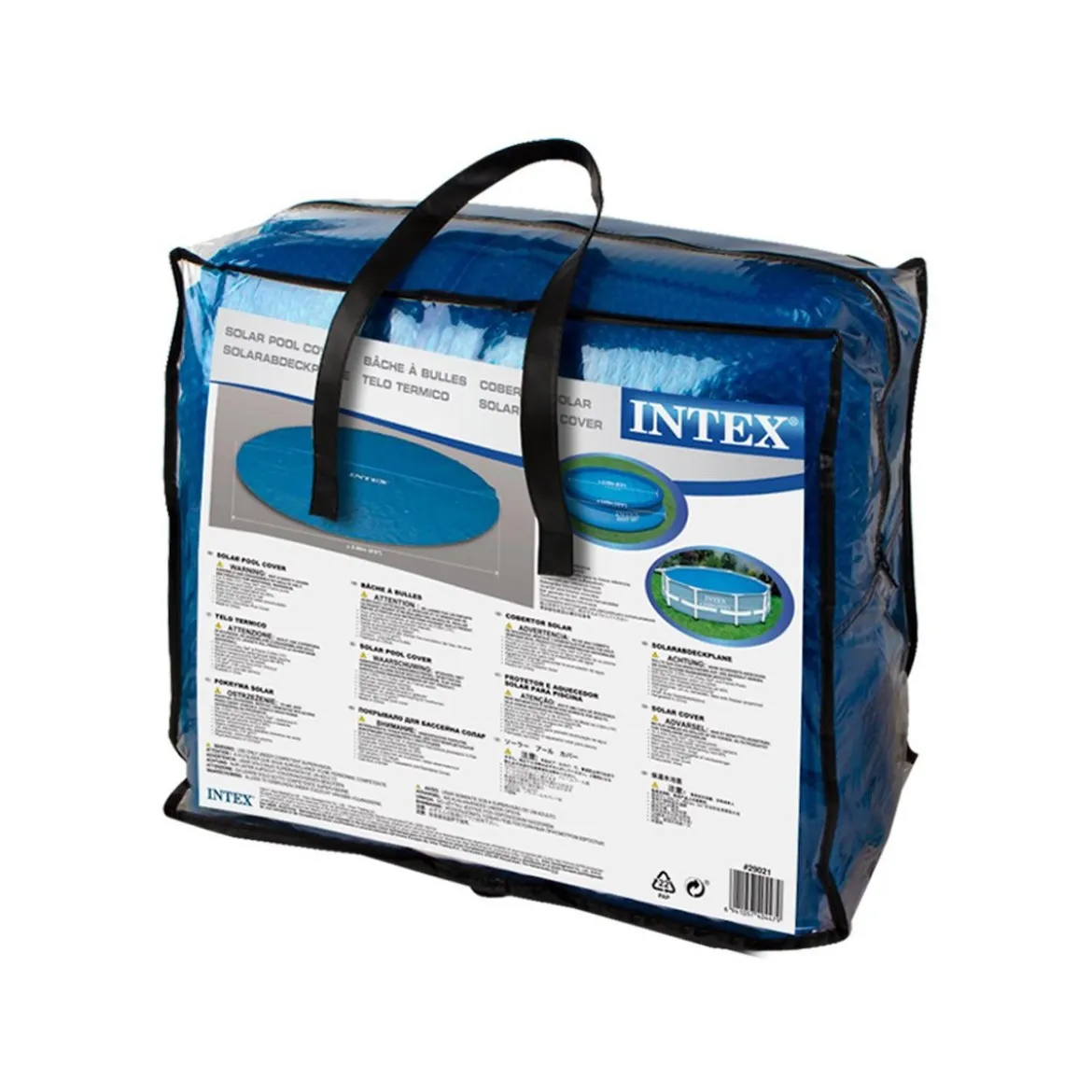 Intex Copri Piscina Telo Termico 488 cm Rotonda Copertura Autoportante Frame