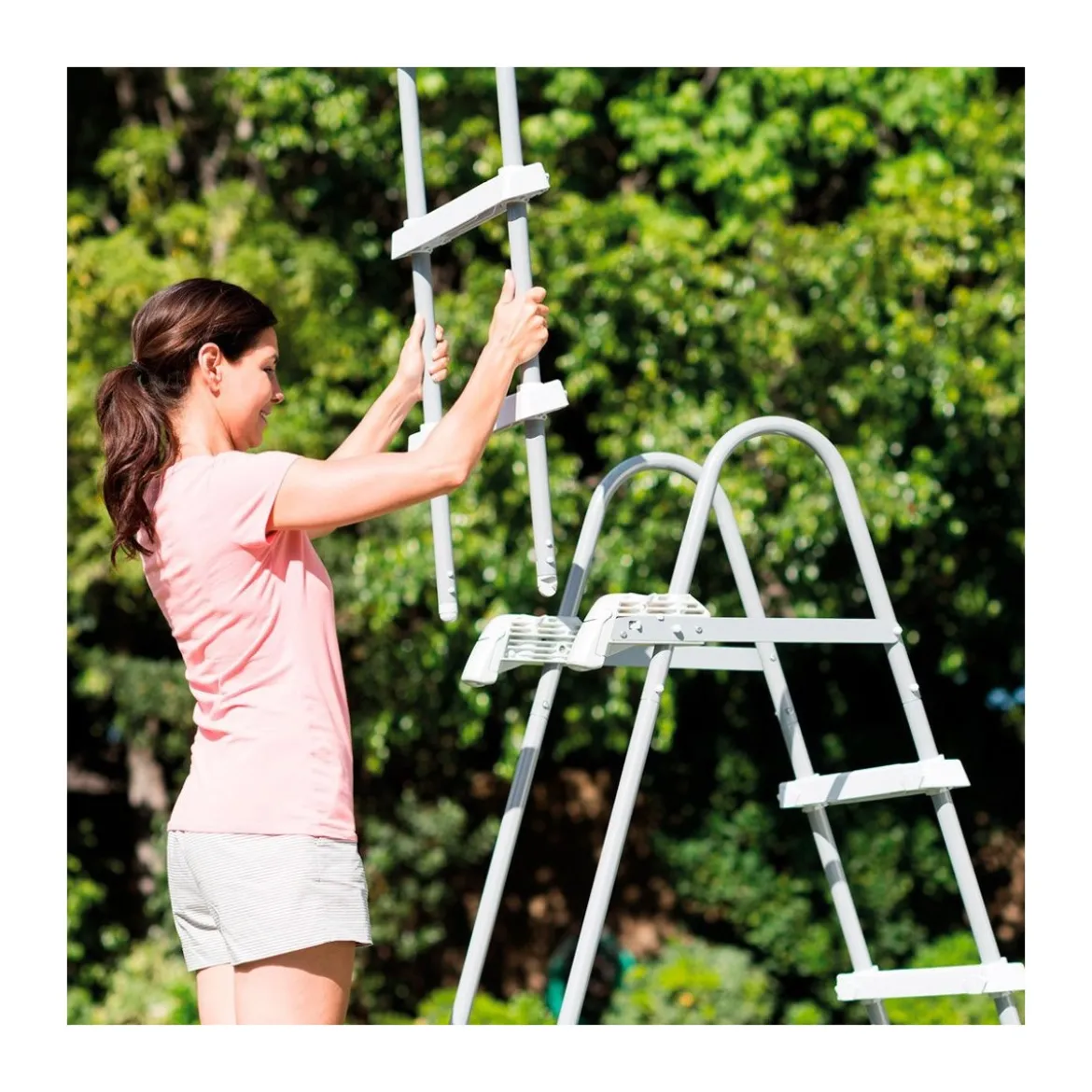 Intex Scaletta 4 Gradini 107 Piscina Scala Sicurezza Fuoriterra Bambini Giardino