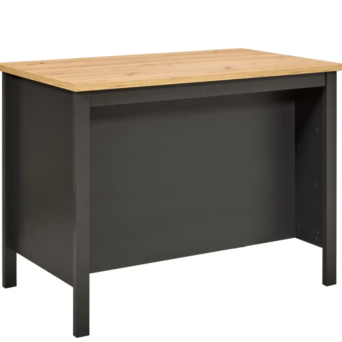 Isola da Cucina Antracite Rovere Tavolo Bar con 3 Cassetti Soft-Close