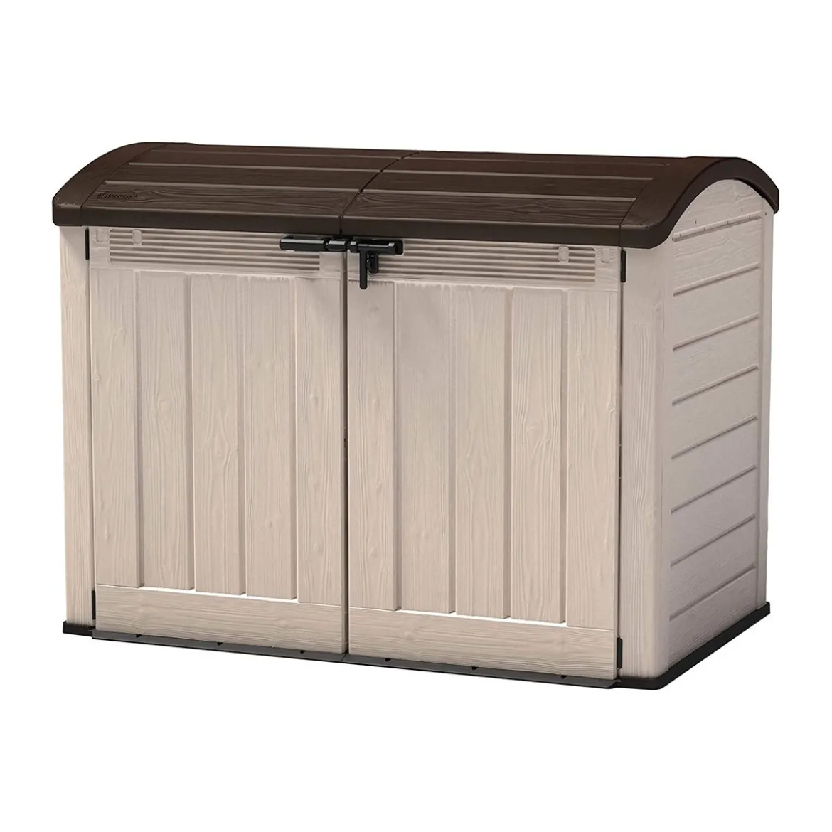Keter Box da Giardino per Esterno Beige Armadio Resina Pavimento Grande Compatto
