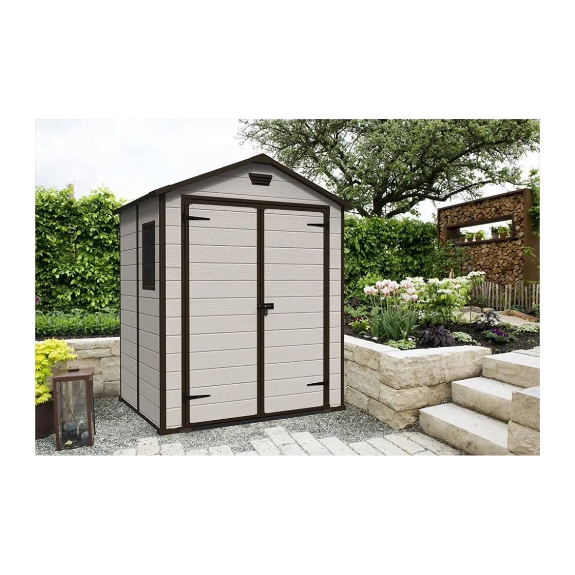 Keter Box per Esterno Porta Attrezzi Casetta Manor 185x152 in Resina Beige