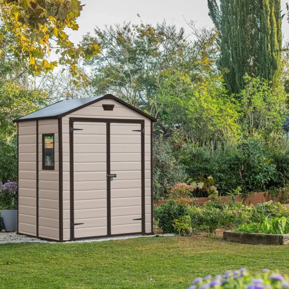Keter Box per Esterno Porta Attrezzi Casetta Manor 185x152 in Resina Beige