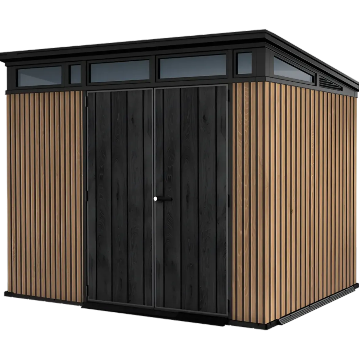 Keter Pent Casetta da Giardino 277x218 Resina Effetto Legno Finestre