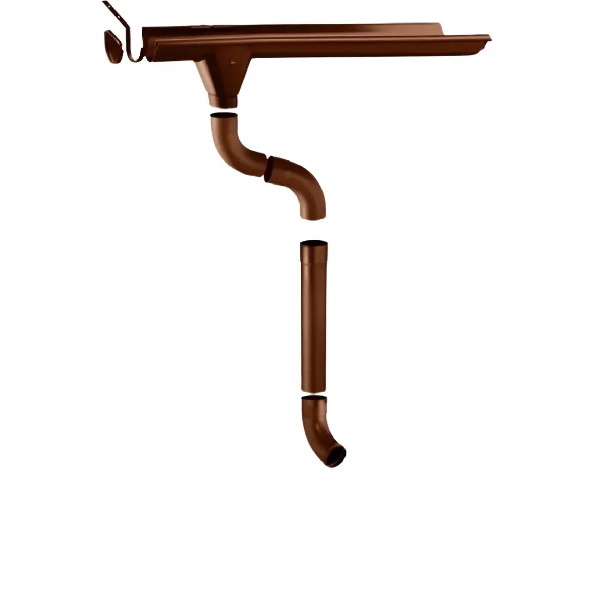 Kit D Grondaia Zincata Casette Legno Falde 301 e 349 cm con Accessori