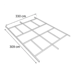 Kit di Fondazione per Casetta da Giardino 330x309 cm Acciaio Zincato