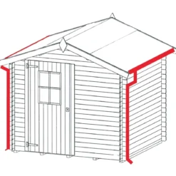 Kit G Grondaia Zincata Casette Legno Falde 500 e 580 cm con Accessori