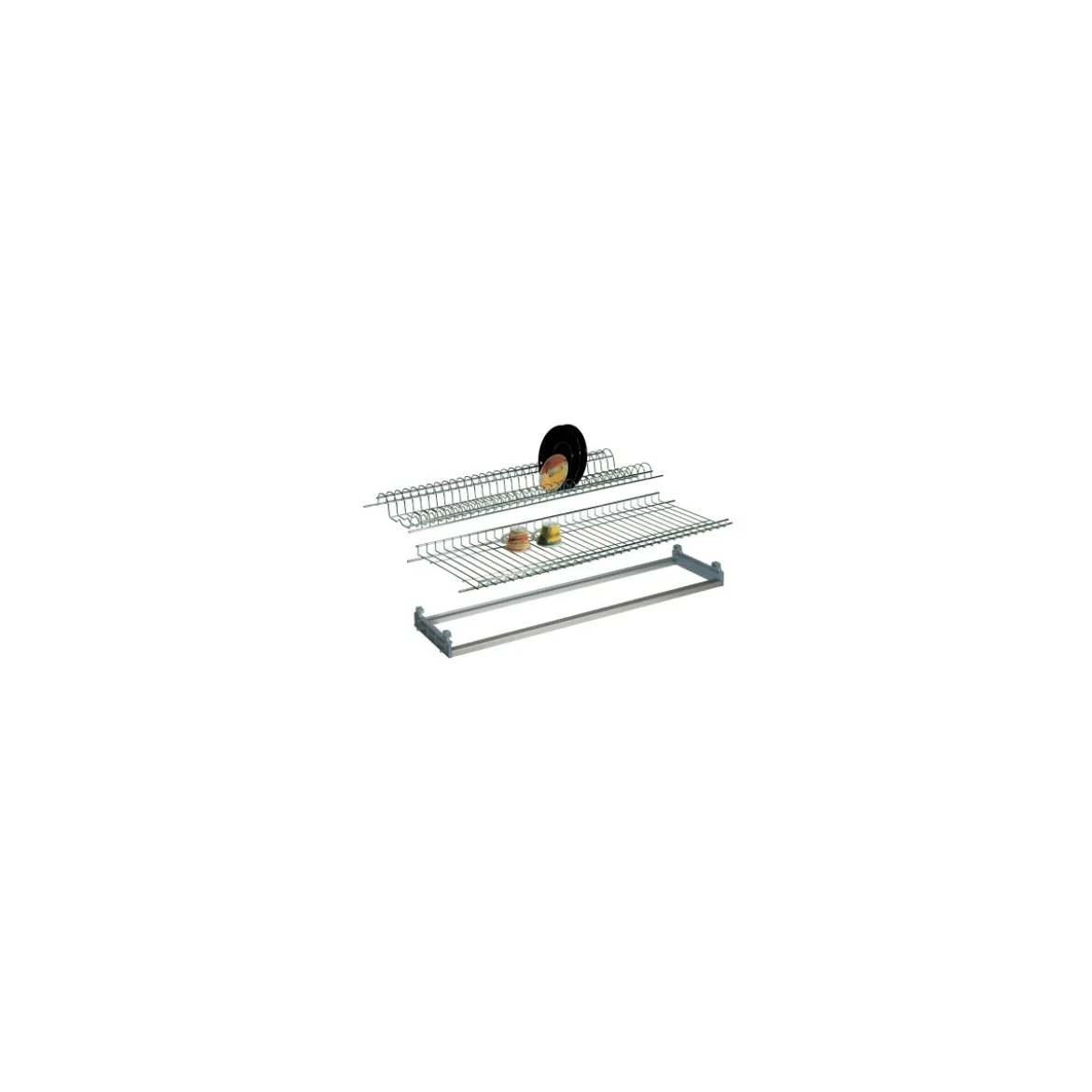 Kit scolapiatti cromato per cucina Telaio regolabile lunghezza 86 cm