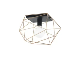 Lampada a Soffitto Moderna Plafoniera Oro Intec con Punto Luce E27