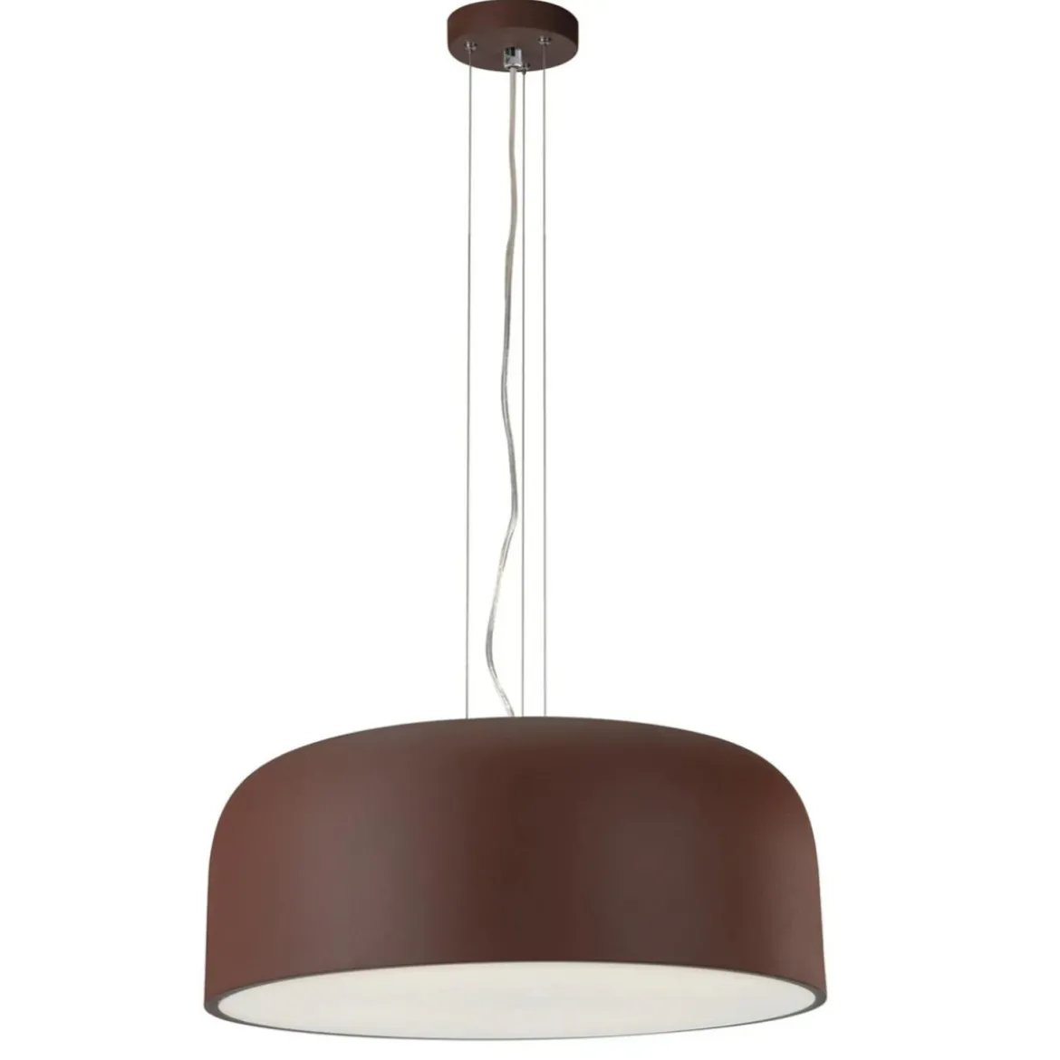 Lampada a Sospensione con Diffusore Luce Design Moderno in Metallo Bronzo