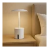 Lampada da Tavolo Ricaricabile Bianca con Regolatore di Luminosità