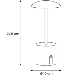 Lampada da Tavolo Ricaricabile Bianca con Regolatore di Luminosità