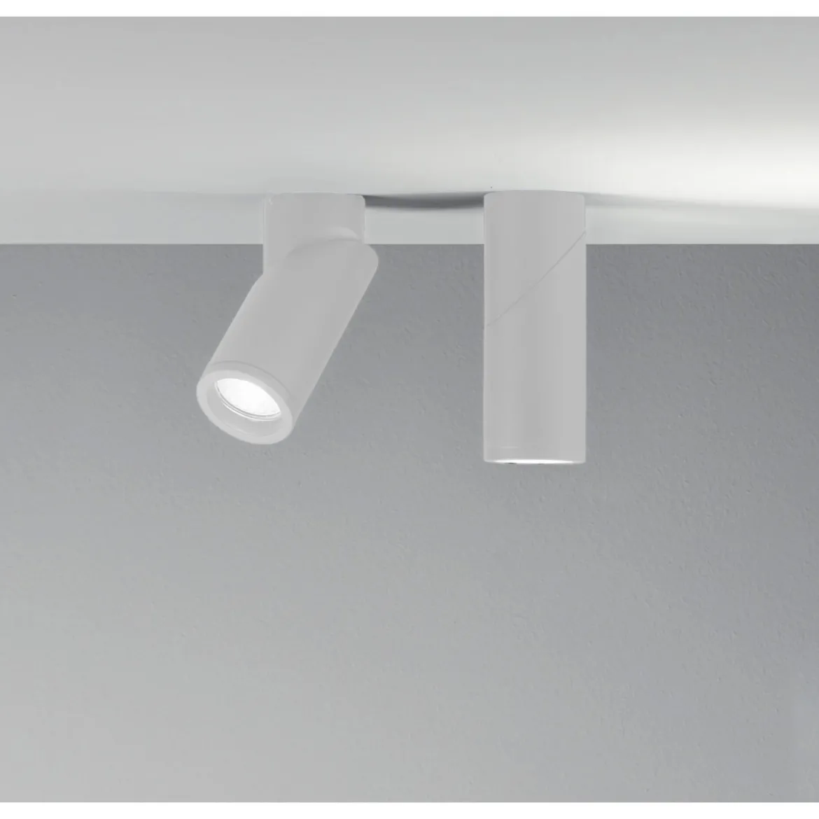 Lampada Faretto Orientabile a Soffitto Plafoniera Rotonda Bianca