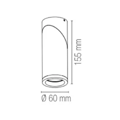 Lampada Faretto Orientabile a Soffitto Plafoniera Rotonda Bianca