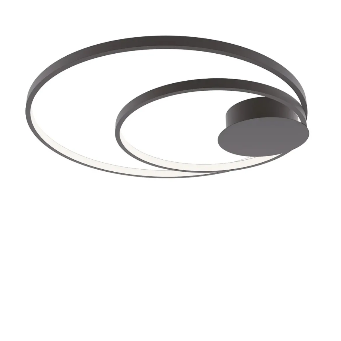 Lampada Nera Moderna a Soffitto da Interno Intec Plafoniera a LED CCT