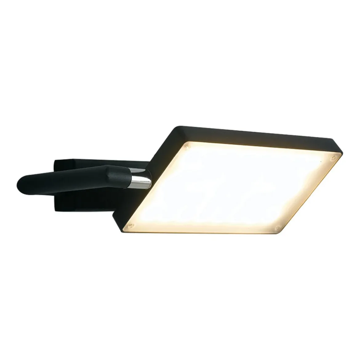 Lampada Orientabile a Muro Intec Applique Nera da Interno Regolabile a LED