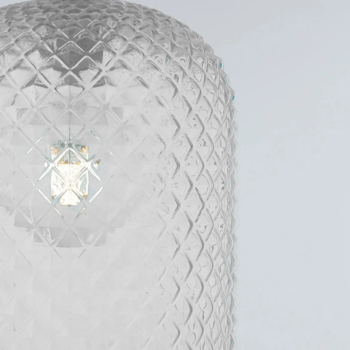 Lampadario da Soffitto Luce in Vetro a Sospensione Elegante da Interno