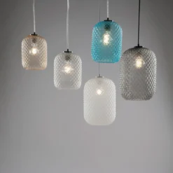Lampadario da Soffitto Luce in Vetro a Sospensione Elegante da Interno