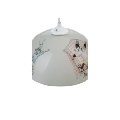 Lampadario Sospeso per Cameretta Ragazzi Lampada a Sospensione Vetro Bianco