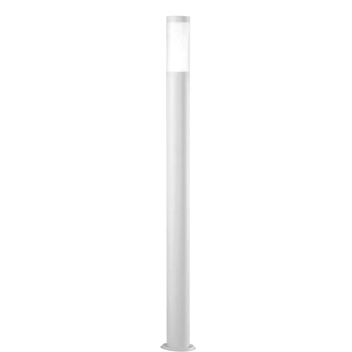 Lampione in Acciaio Bianco Intec Palo per Illuminazione da Esterno
