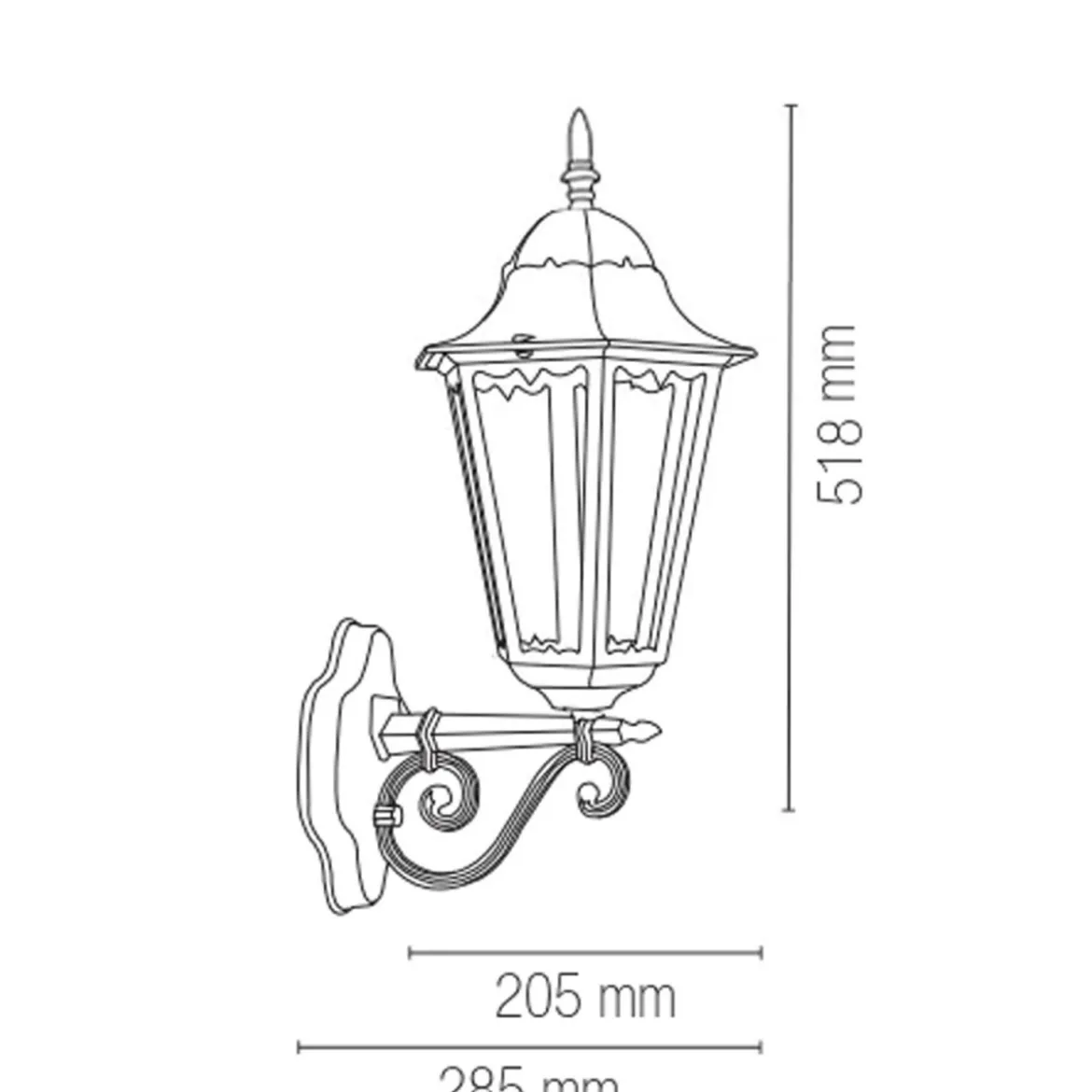 Lanterna Applique da Esterno Intec in Alluminio Punto Luce per Giardino