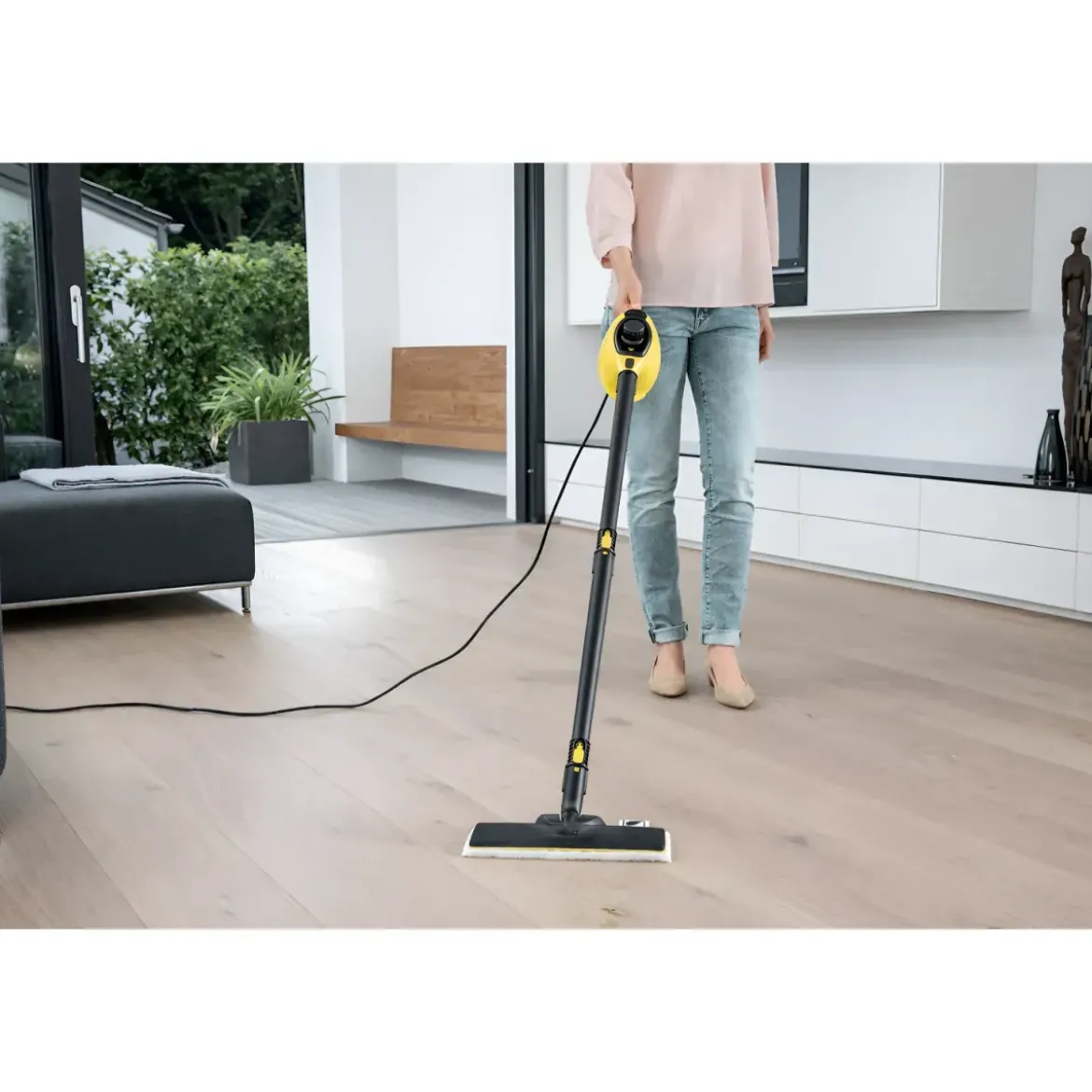 Lavapavimenti a Vapore Karcher 1200W Portatile Cavo 4 m Accessori