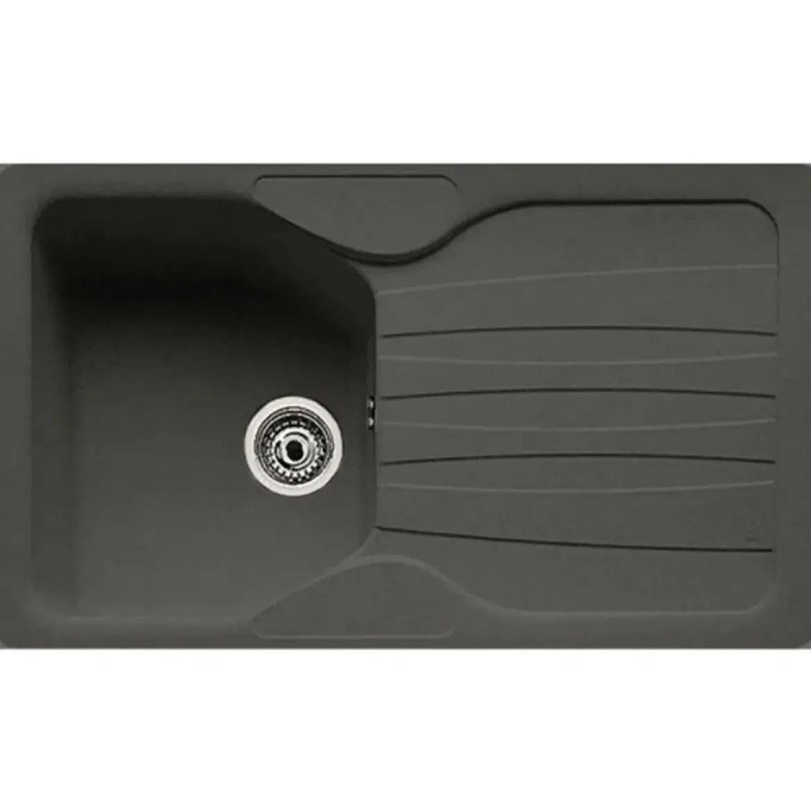 Lavello Cucina 1 Vasca con Gocciolatoio Reversibile Fragranite Grafite
