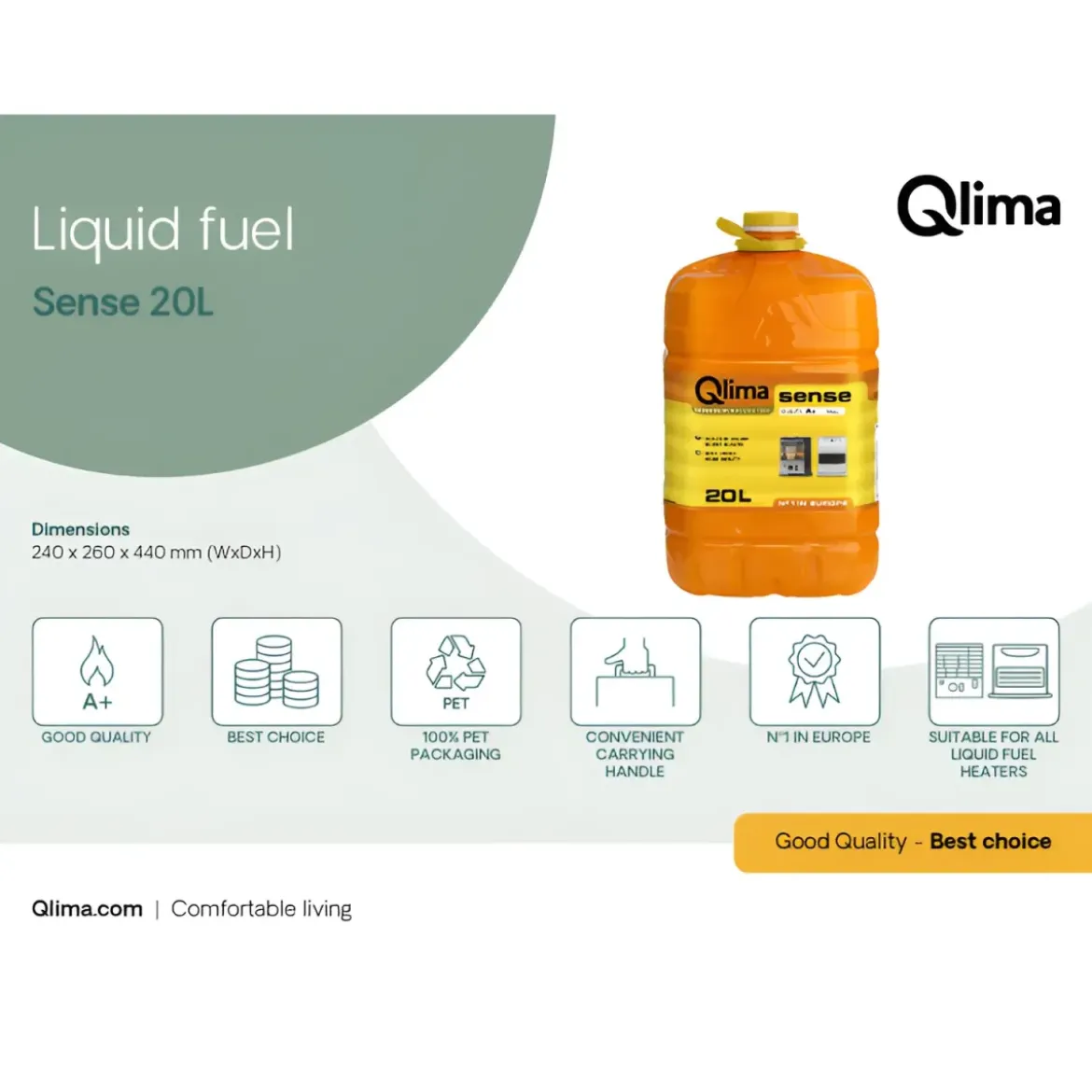 20L Combustibile Liquido per Stufe Universale 8 Taniche Ecologica