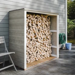 Legnaia da Esterno 153x75x159 cm Legno SmartSide 10 mm Pavimento