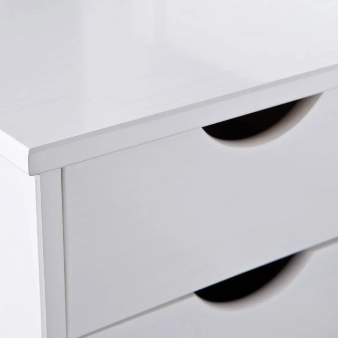 Letto Singolo Bianco 90x200 con Cassetti Comodino a Doghe in Legno