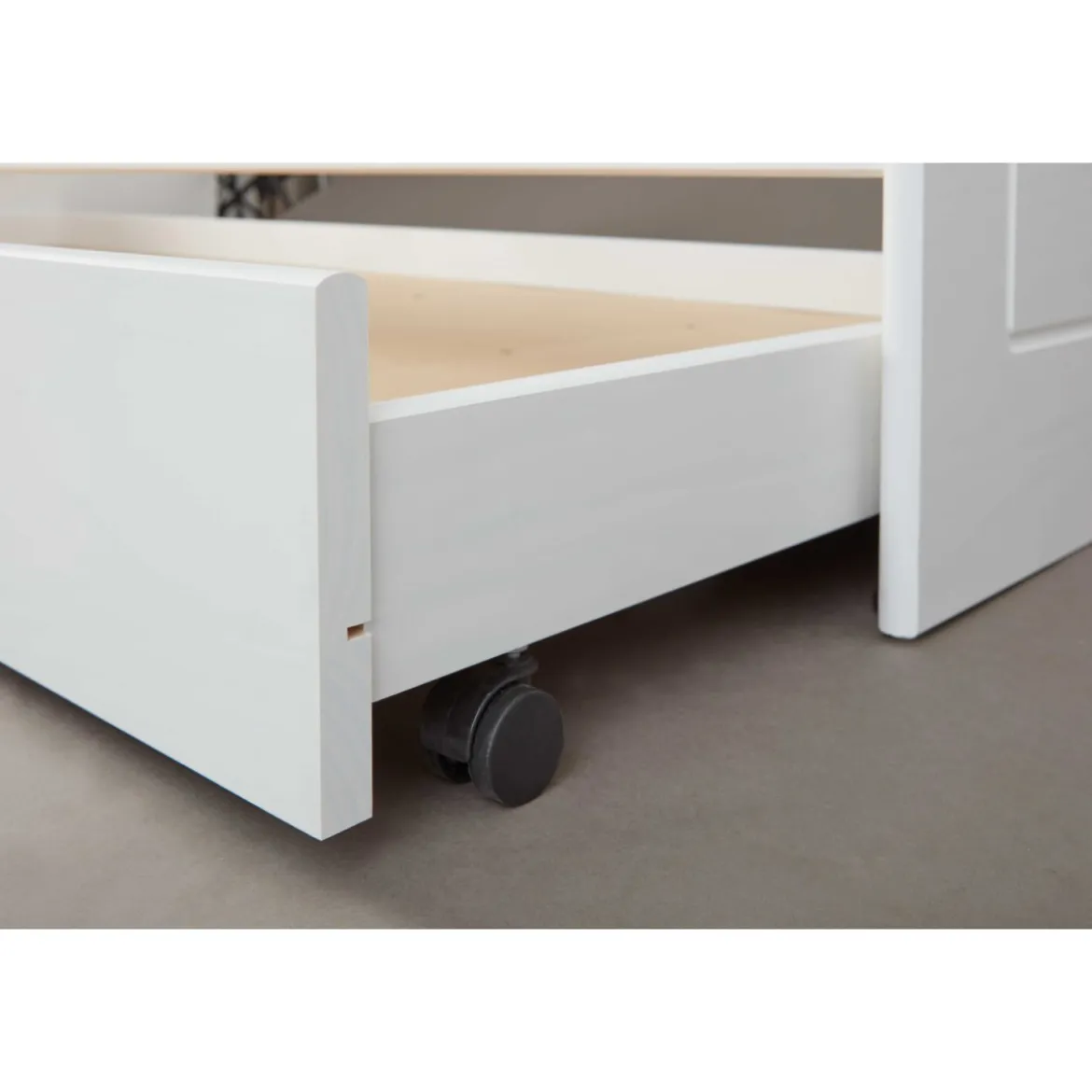Letto Singolo con Cassettone Estraibile Contenitore Salvaspazio 90x190