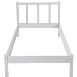 Letto Singolo da Cameretta 90x200 senza Doghe Bianco