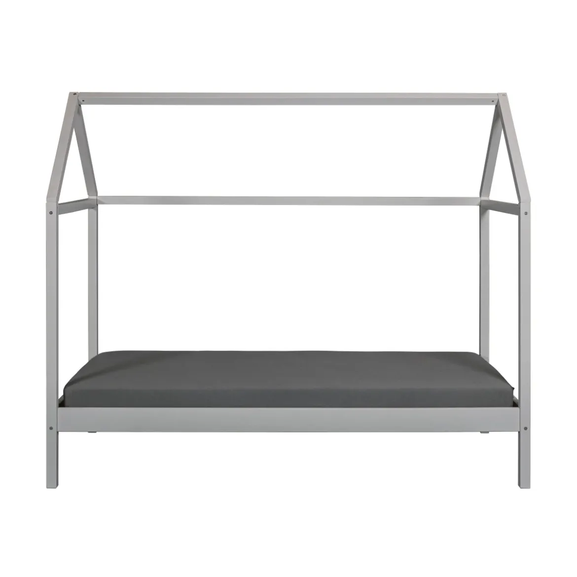 Letto singolo 90x200 cm Bianco con Tetto Doghe