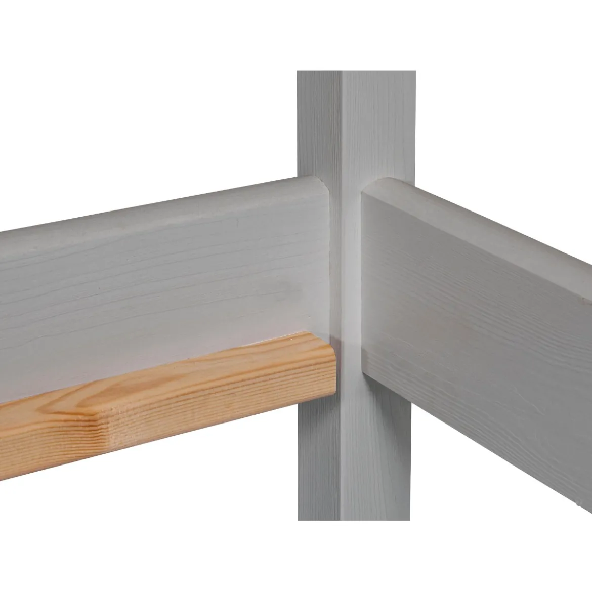 Letto singolo 90x200 cm Bianco con Tetto Doghe