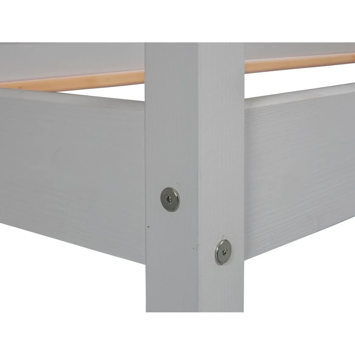 Letto singolo 90x200 cm Bianco con Tetto Doghe