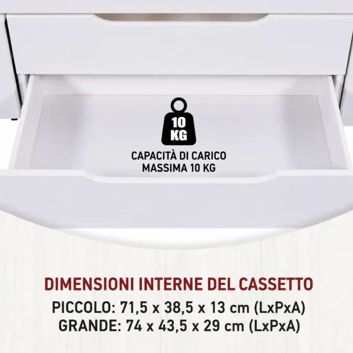 Letto Singolo 90x200 cm in Legno Bianco Cassetti Comodino Estraibili
