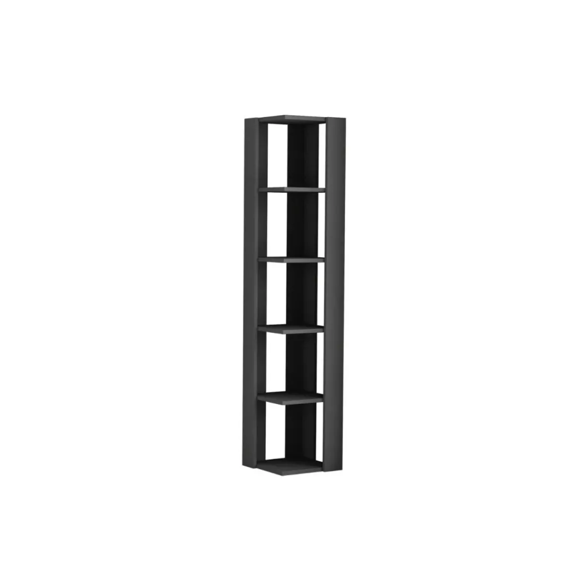 Libreria Angolare 5 ripiani Grigia 34x34x161 cm