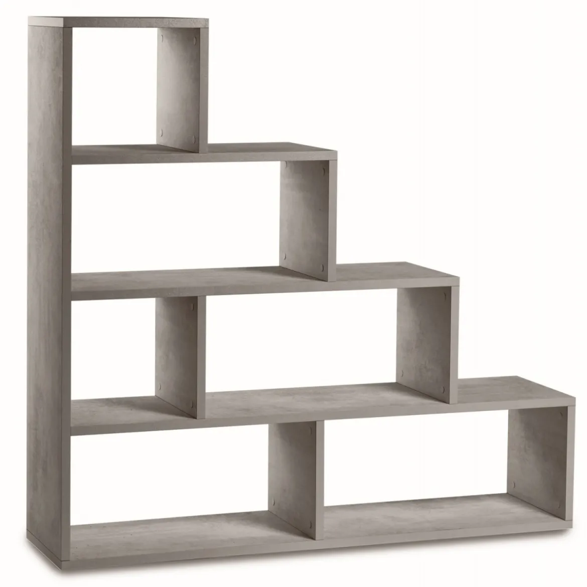 Libreria a Scala Cemento Vani Moderna Mensole Studio Scaffale Ufficio