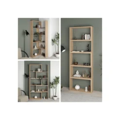 Libreria Estensibile Moderna Angolare Rovere