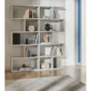 Libreria Modulare Bianco Geometrica Moderna Mensole Scaffale Ufficio