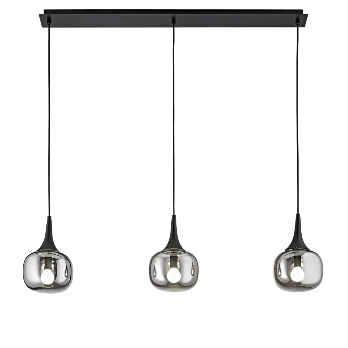 Luce a Sospensione Lampada a Soffitto con 3 Diffusori in Vetro Elegante