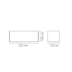Luce da Muro Applique a Parete da Esterno Intec in Alluminio Antracite