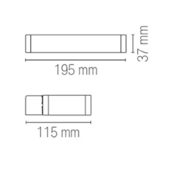 Luce da Parete Intec Applique da Interno Lampada Bianca Elegante a LED