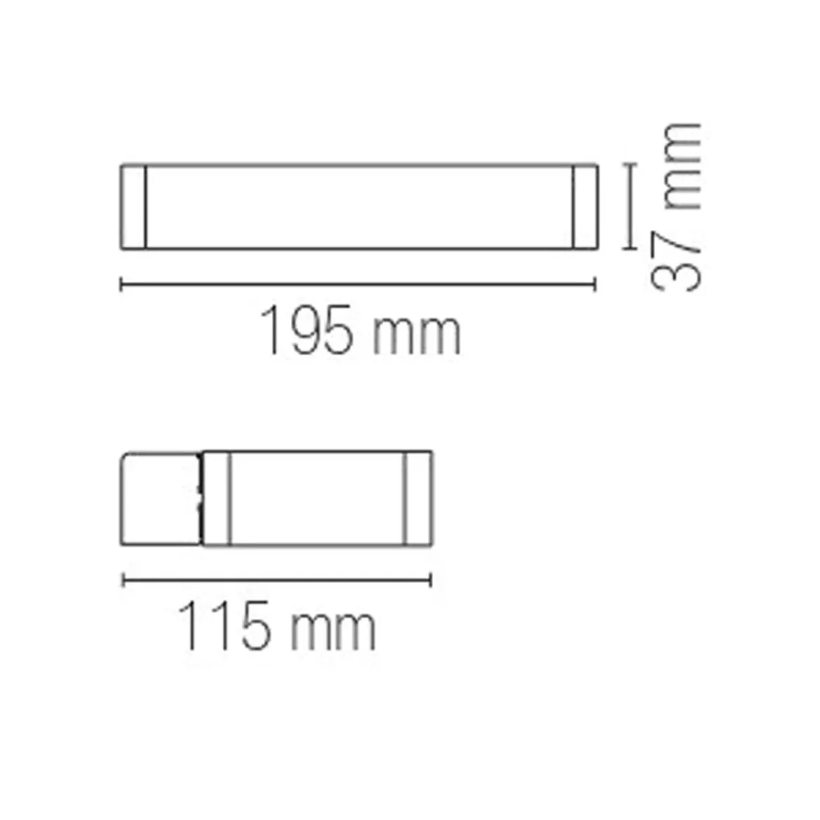 Luce da Parete Intec Applique da Interno Lampada Bianca Elegante a LED