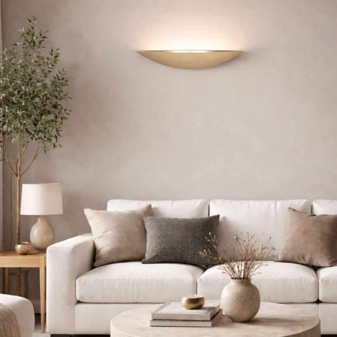 Luce da Parete Intec Lampada a Muro Applique in Foglia Oro da Interno