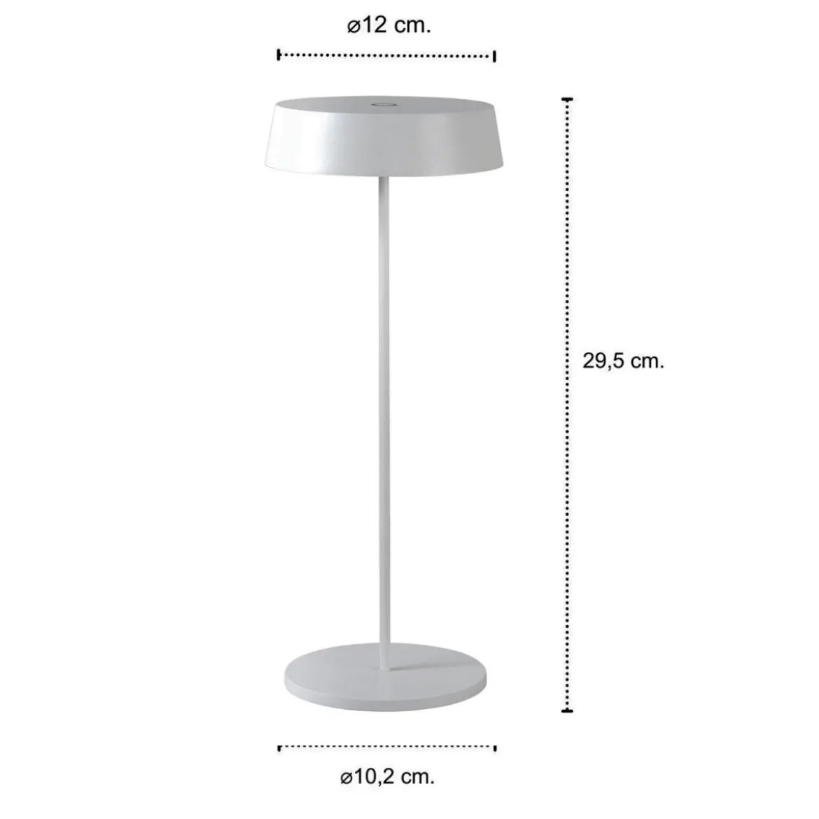 Luce da Tavolo Intec con Batteria Ricaricabile da Esterno Bianco a LED