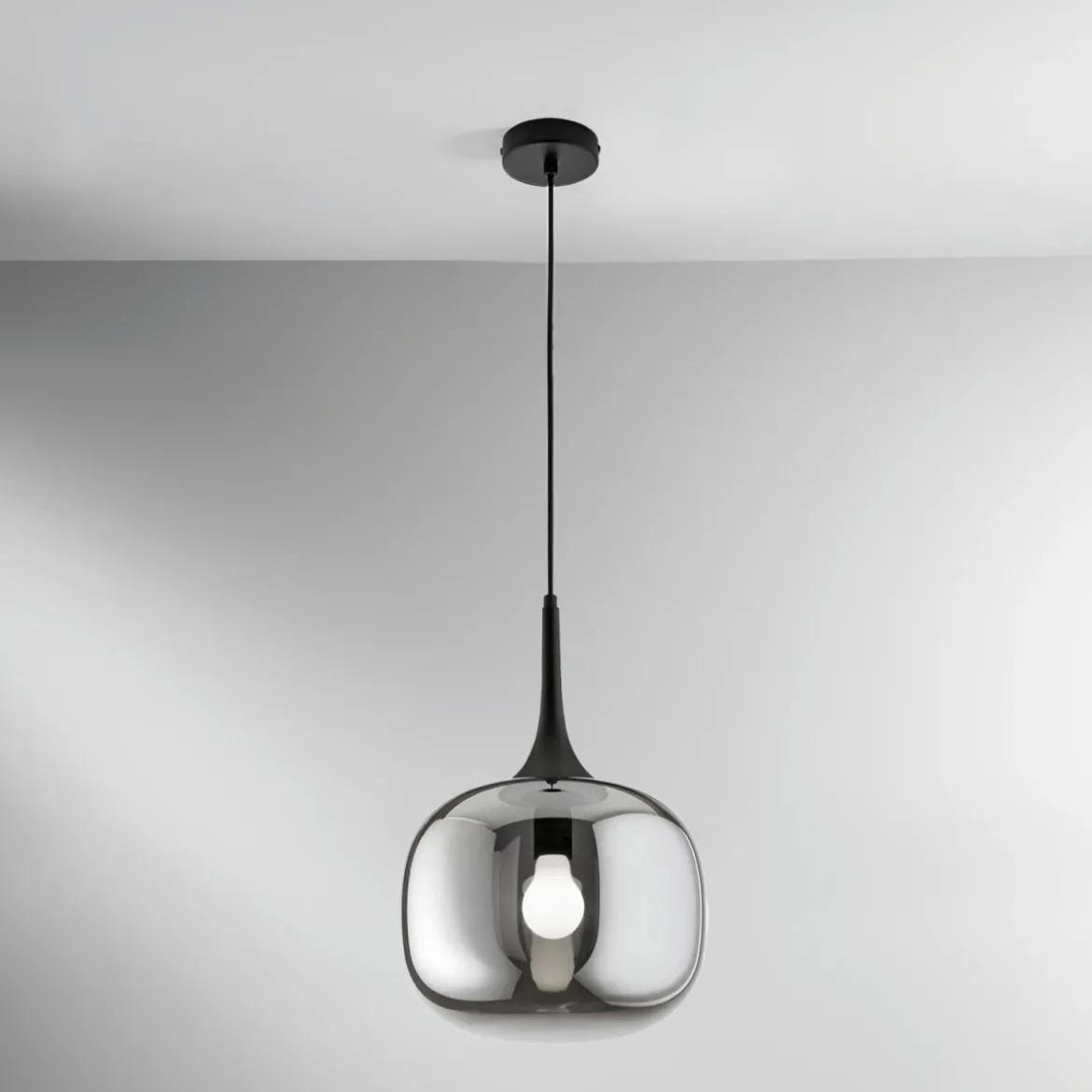 Luce in Vetro e Metallo Elegante di Design Lampadario a Sospensione