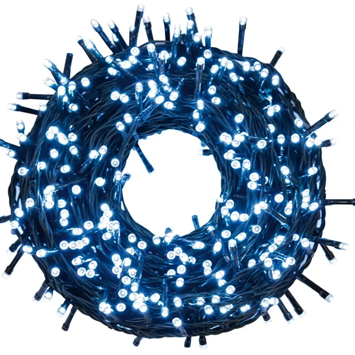 Luci di Natale a Led Decorazione con 180 Lucine Bianco Freddo Cavo 8 mt