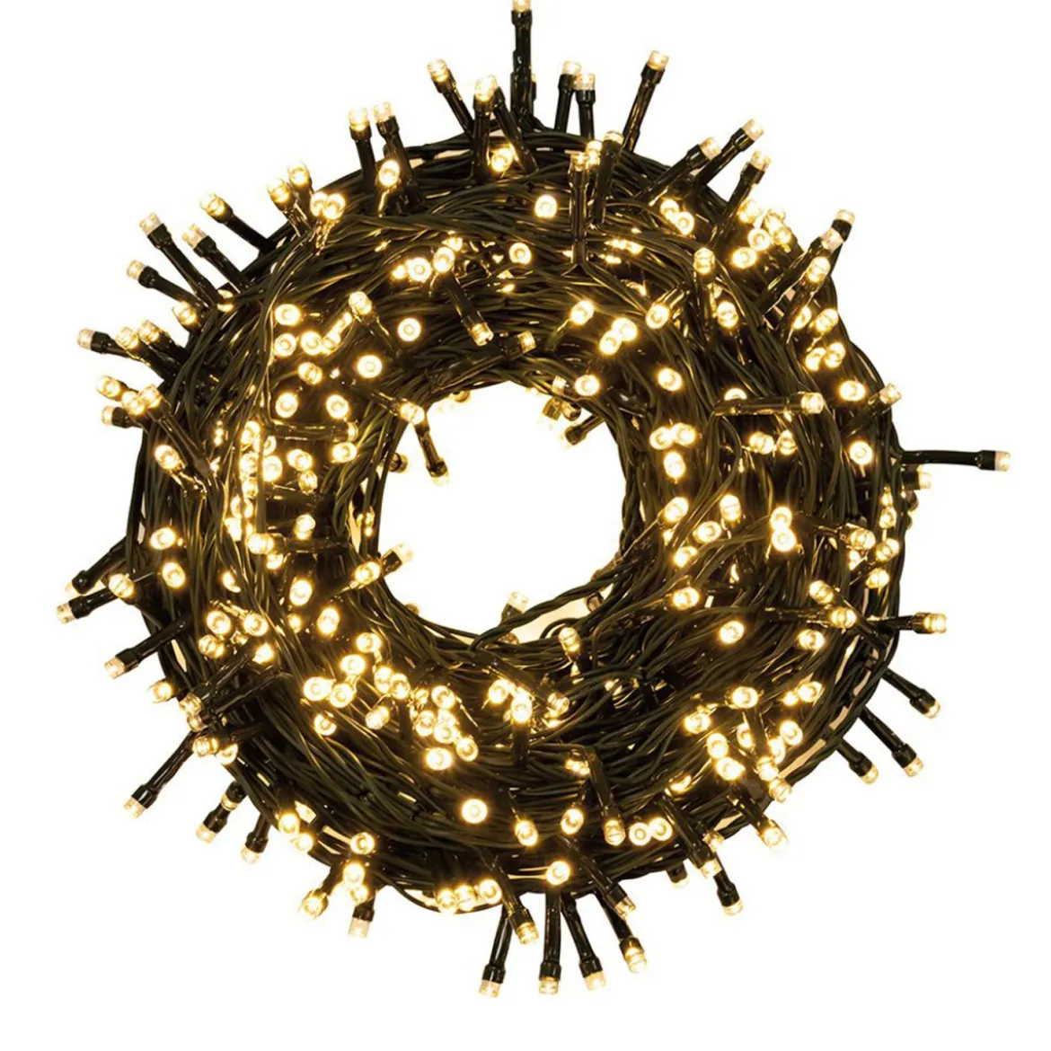 Luci di Natale Filo di 45 mt Decorazione con 1000 Lucine Led Bianco Caldo