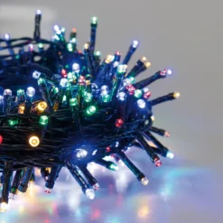 Lucine di Natale Filo da 8 mt Decorazione con Luci Multicolore con 180 Led