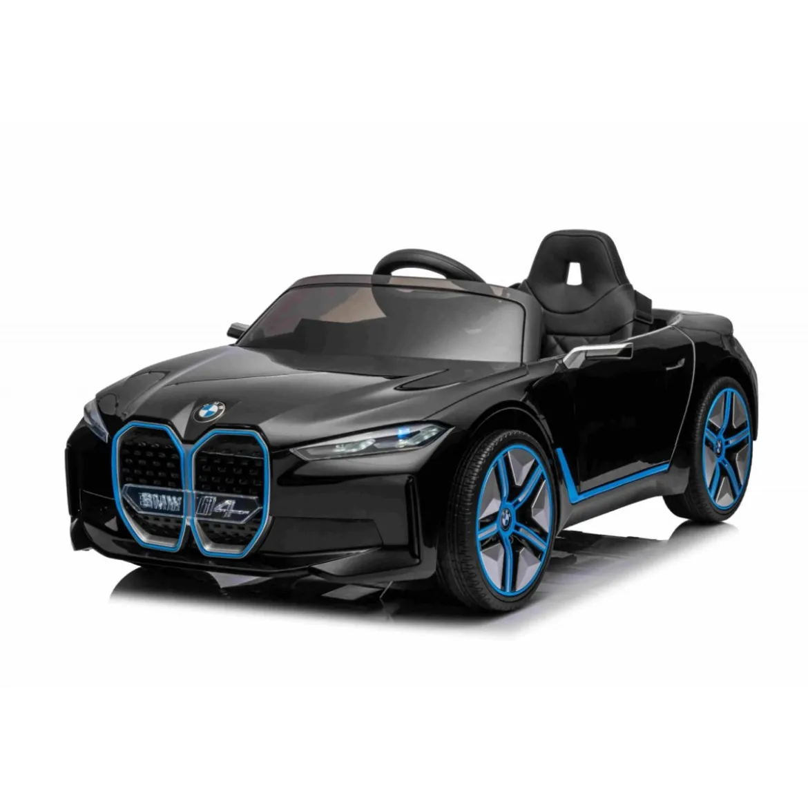 Macchina BMW i4 per Bambini a Batteria Auto Nero Metallizzata Elettrica
